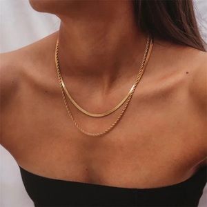18K Gold Plated *Snake & Rope* Waterproof Necklace